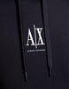 Armani Exchange central logo hoodie in black