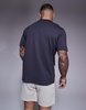 Armani EA7 color block central logo T-shirt in black