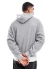 Bershka washed hoodie in gray