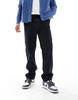 ASOS DESIGN straight leg cargo pants in black