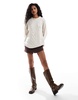 ONLY cable knit sweater in cream