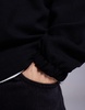 ASOS DESIGN heavyweight oversized dropped shoulder boxy sweatshirt with half zip in black rib