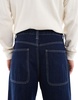 Bershka turn-up straight jeans in indigo