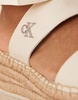 Calvin Klein Jeans espadrille slider sandals in white