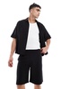Bershka premium shorts in black - part of a set