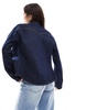 ASOS DESIGN denim shirt in rinse wash with cinch waist