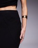 ASOS DESIGN sheer maxi skirt with mini lining in black