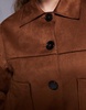 River Island suedette overshirt in brown