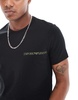 Emporio Armani Bodywear 2-pack crew neck tees with logo branding in black