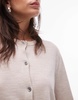 ARKET merino wool knit cardigan in off-white