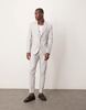 ASOS DESIGN linen blend skinny suit jacket in gray