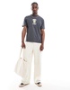Aape by A Bathing Ape logo chest t-shirt in gray