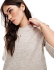 ONLY cropped knitted t-shirt in beige