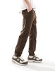 Another Influence utility carpenter straight leg pants in brown
