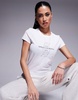 Armani Exchange central logo t-shirt in white