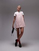 Topshop denim boxy cami dress in red stripe