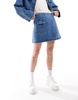 ASOS DESIGN mini skirt in mid blue