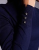 River Island roll neck sweater in navy