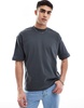 Brave Soul short sleeve premium T-shirt 300 gsm in charcoal gray