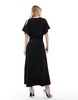 & Other Stories jersey midaxi dress with extended shoulder in black