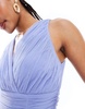 Anaya wrap front open back midaxi dress in soft blue