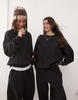 Reclaimed Vintage unisex oversized boxy sweatshirt in black