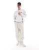 Aape By A Bathing Ape heart crew neck sweatshirt in gray heather