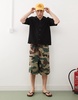Weekday rib oversized resort short sleeve shirt in black