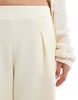 Bershka wide leg sweatpants in butter yellow