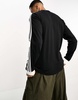 adidas Originals Adicolor 3-Stripes long sleeve T-shirt in black