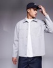 ASOS DESIGN oversized scuba shacket in heather gray