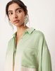ASOS EDITION oversized shirt in green ombre print - part of a set