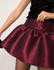 ASOS DESIGN taffeta mini skirt in burgundy