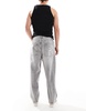 Bershka loose baggy fit jeans in gray