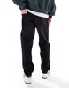 Bershka straight vintage jeans in black