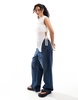 Only sheer asymmetric tie detail tank top in white