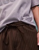 ASOS DESIGN pull on smart wide leg sweatpants in brown pinstripe