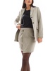 Vero Moda wrap mini skirt in beige herringbone tweed - part of a set