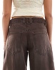 Bershka ballon wide leg jeans in washed brown