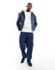 ASOS DESIGN premium heavyweight boxy cropped zip up hoodie 400gsm in gray