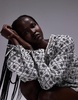 Topshop embroidered tie front beach shirt in white - part of a set