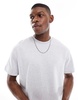 Bershka heavy weight oversized t-shirt in gray