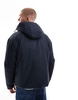 Brave Soul padded jacket with hood in navy
