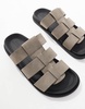 ASOS DESIGN strap sandals in gray