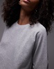 ARKET soft terry sweatshirt with short sleeves in heather gray