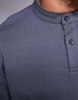 ASOS DESIGN heavyweight oversized boxy long sleeve henley t-shirt with step hem in charcoal