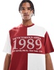 Bershka 1989 printed t-shirt in red