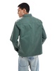 Another Influence zip up utility shirt in khaki
