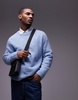 Topman relaxed fit sweater in light blue