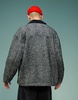 ASOS DESIGN oversized wool look worker jacket in gray